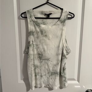 Banana Republic White Gray Tank Top
